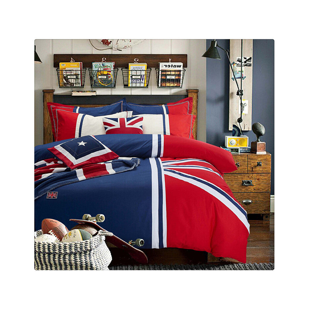 Cotton Concise Flag Warm Duvet Quilt Cover Sets Bedding Cover Sets S size 010 - Mega Save Wholesale & Retail