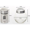 9 Canister Metal & Glass Spice Shakers Glass Jars 2 Tier Wire Rack Display   Silver - Mega Save Wholesale & Retail - 2