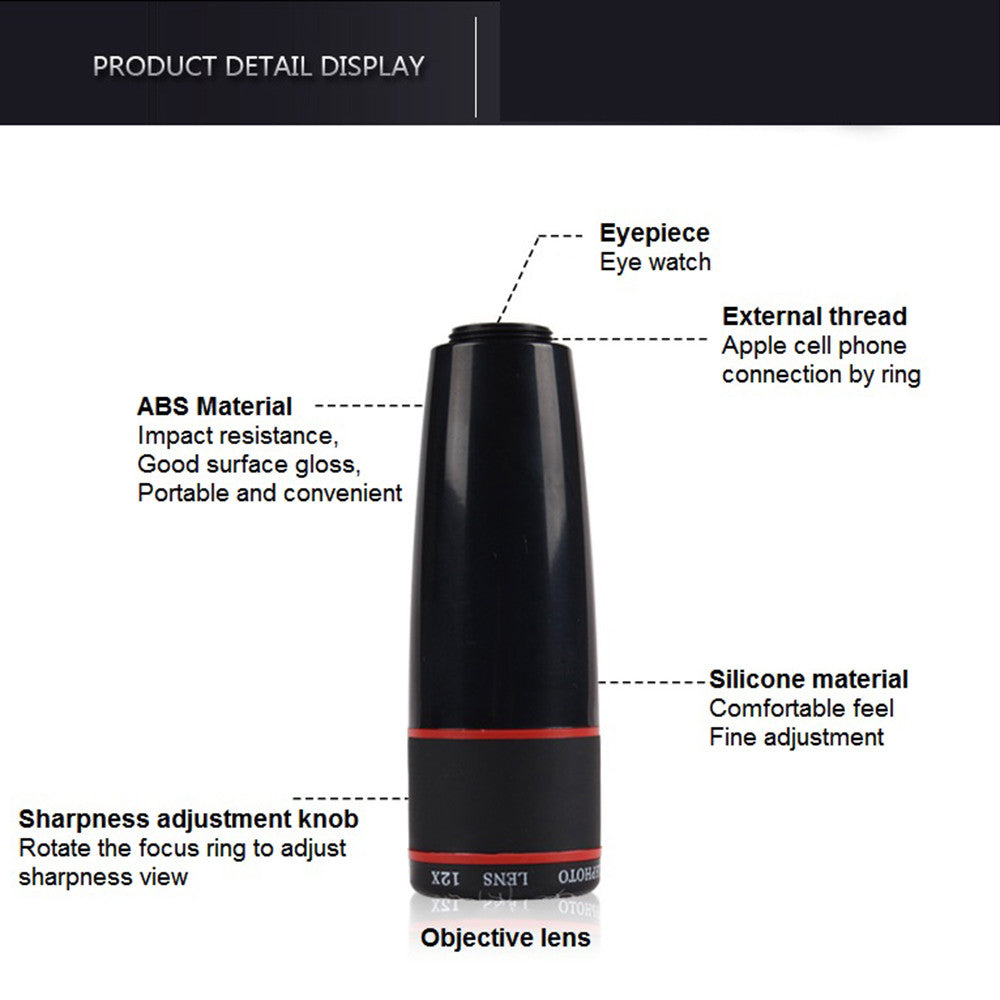 Phone camera telescope HD high-powered night vision binoculars telescope 1000 concert shipping   RED + STAND - Mega Save Wholesale & Retail - 2