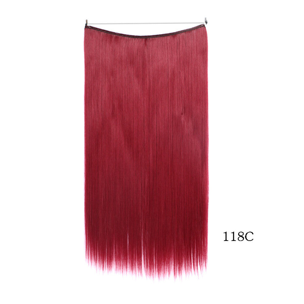 The new fishing line hair extension wig hair extension piece straight hair wig piece factory direct wholesale supply foreign trade explosion models in Europe and America  118C - Mega Save Wholesale & Retail - 1