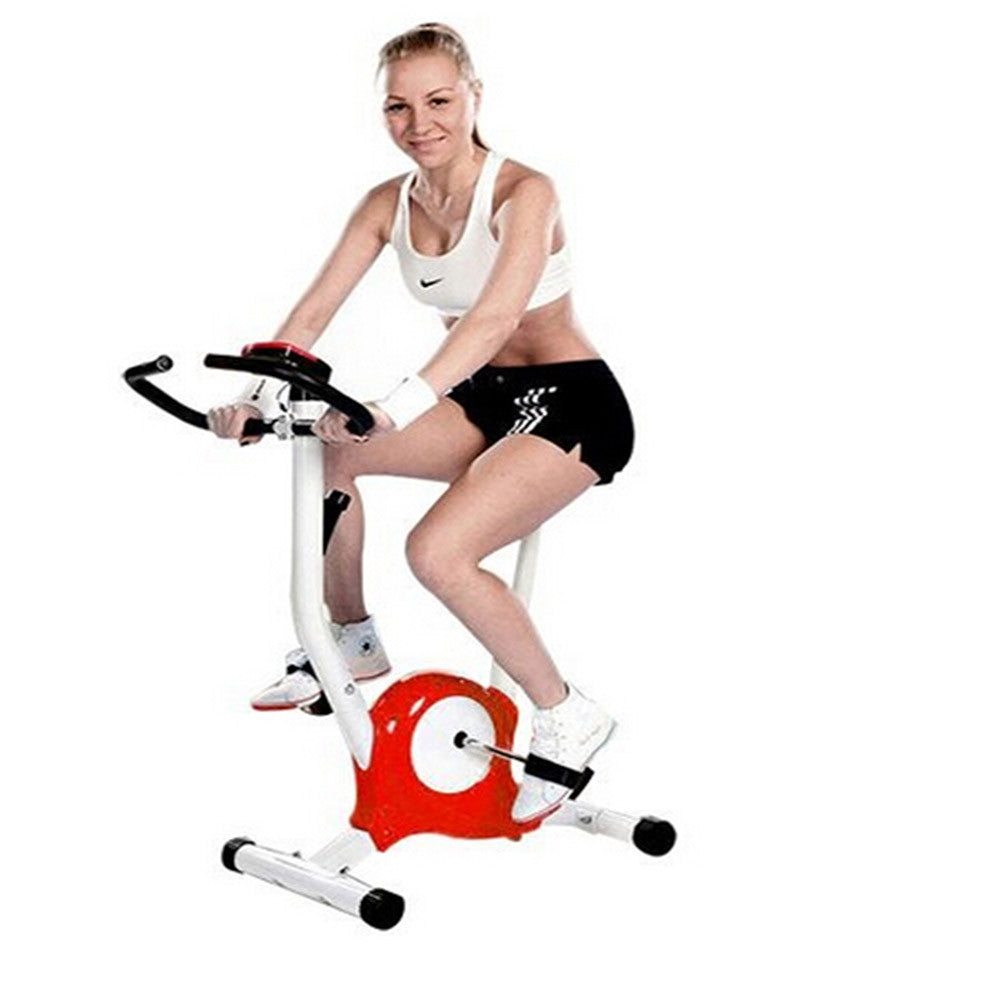 Home Gym Portable Upright Stationary Belt Exercise Fitness Bike Cycle Bicycle Blue - Mega Save Wholesale & Retail - 2