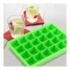 Silicone Mold Ice Cube Container Ice Tray Ice-making Box   green
