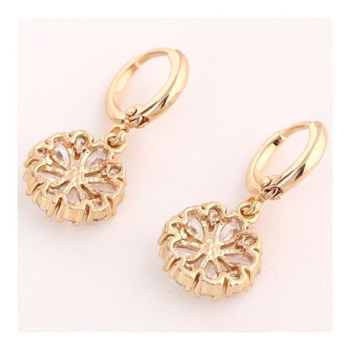 18K Gold Galvanized Zircon Earrings