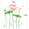 Removeable Lotus Flower Wallpaper Wall Sticker Waterproof