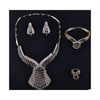 European High Grade Necklace Four Pieces Suit Alloy Galvanized Zircon Necklace W