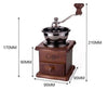 Vintage Manual Hand Crank Wooden Metal Coffee Pepper Herb Mill Spice Grinder