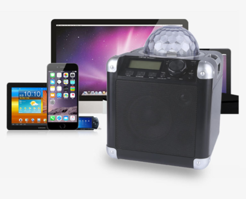 Party Speaker with Disco Lights Bluetooth Radio Karaoke Remote Control