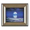 3D Artisitc Moving Sand Glass Art Picture Frame Wall Hanging    moon in water