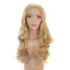 Extra Long Blonde Gold Wavy Hair Cap Wig 70cm Central division style