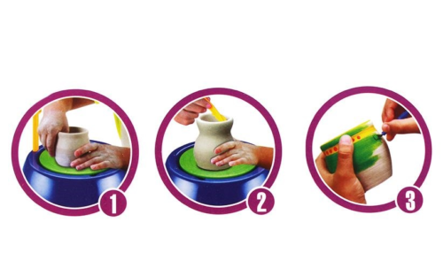 Kids DIY Pottery Wheel Toy Set Kit Gift Idea