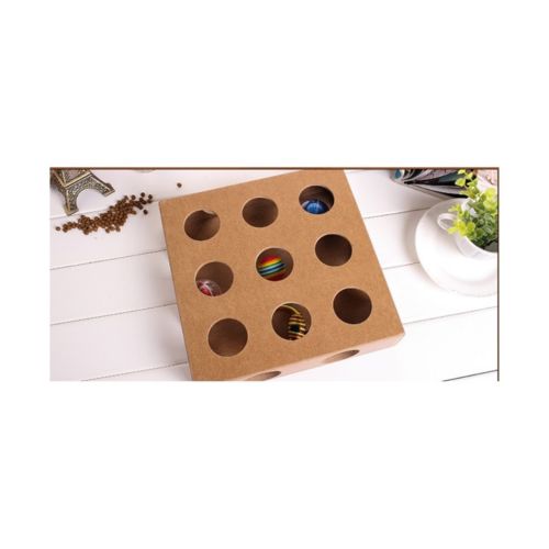 Cat Toys Peek-A-Prize Wooden Interactive Toy Box