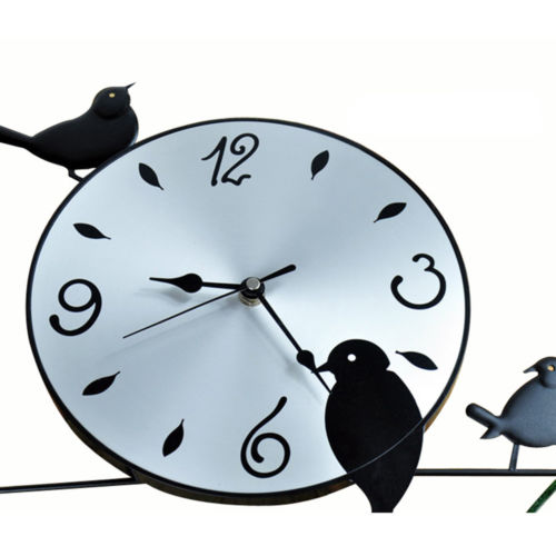 Wall Clock Bird Creative Iron Gift