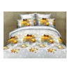 3D Flower Bed Quilt/Duvet Sheet Cover 4PC Set Cotton Sanded 034