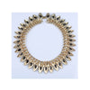 New European Big Brand Golden Leaf Zircon Exaggerated Short Necklace Woman Tempe