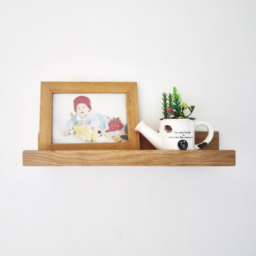 U-shape Photo Rack Rustic wood Storage Display  Wall Mount Floating Shelves 40cm