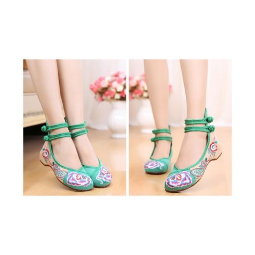 Old Beijing Cloth Shoes Assorted Colors Casual Tie Embroidered Shoes Slipsole Lo