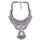 European Necklace Vintage Exaggerated Alloy Zircon Necklace   white