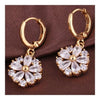18K Gold Galvanized Zircon Earrings