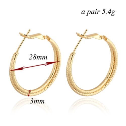 18K Gold Platinum Galvanized Earrings  white
