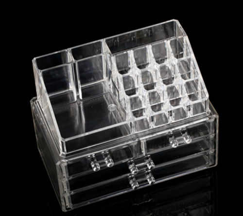 Clear Acrylic Makeup Cosmetics Jewelry Organizer Display Box Storage