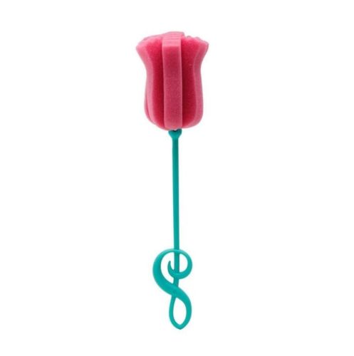 Sponge Milk Bottle Cup Brush Kitchen   red