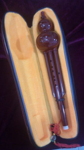 Chinese Traditional Gourd Flute Bottle Gourd Silk Hulusi Imitative Procelain