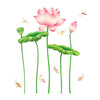 Removeable Lotus Flower Wallpaper Wall Sticker Waterproof