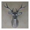 Plastic Deer Head Wall Hanging Decoration silver