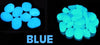 100pcs Hot Man-Made Glow in the Dark Pebbles Stone for Garden Walkway  Blue