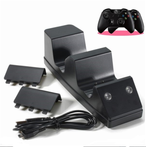 For Xbox One Controller Double Charging Cradle with 2x Rechargeable Battery Pack