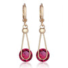 Lifelong Love AAA Zircon Earrings    gold plated red zircon