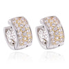 Fresh Earrings 18K Gold Platinum Galvanized   white