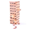 Pine Jenga Box 54 Pieces 4 Dices Presented Bulding Stock Domino Small Digit Jeng