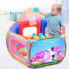 6 Panel Safety Playpen Play Center Yard Pop Up Ball Pit Play pen basketball hoop