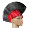 Shiny Cockscomb Hair Punk Hair Cap Bright Wig shiny black red