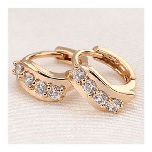 Earrings 18K Gold Galvanized Zircon