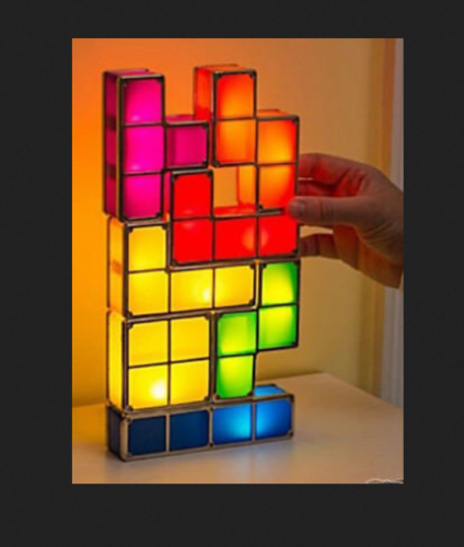 Kids Play Toy LED Light 3D Tetris Puzzle Light