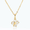 Necklace Lucky Clover 18K Gold Platinum Zircon Pendant  yellow