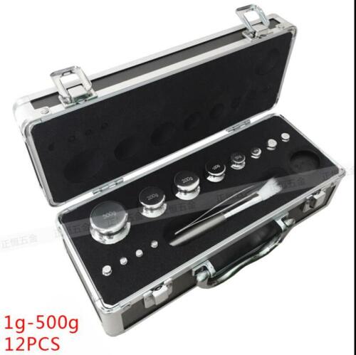 12 pcs Calibration Weight Set 1g-500g Precision Balance Scale Total 1110g