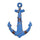 Hanging Decoration Anchor Mediterranean Style   blue