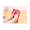 Old Beijing Cloth Shoes Summer Woman Cowhells Sole Embroidered Shoes Slipsole Vi
