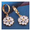 18K Gold Galvanized Zircon Earrings