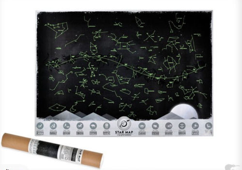 Glow in the dark Star Fluorescent Constellation Luminous Map Poster Wall Sticker