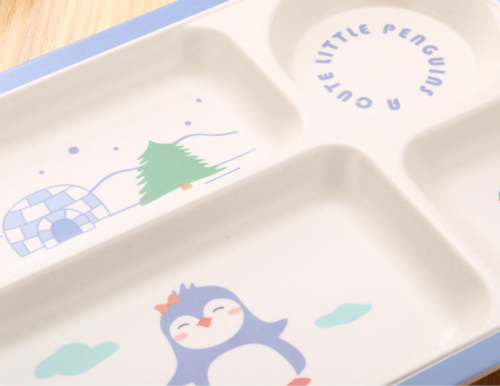 Kids Toddler Dinner Set 5PCS Dinnerware Cartoon Design Gifts