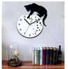 Cat climbing on the Clock Wall Clock Fashionable Creative Small Cat Wall Clock