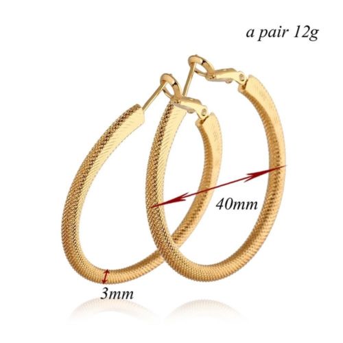 18K Gold Platinum Galvanized Earrings  white