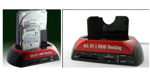 2.5"3.5" Dual Slots USB 3.0 SATA IDE HDD Docking Station Hard Drive Card Reader