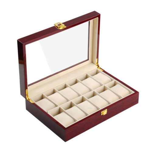 PU Watch Box Multifunctional Watch Storage Box 12 Positions