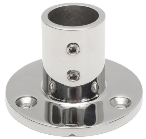 Rail/Stanchion Round Base 316 Stainless Steel Boat for 7/8“ 22mm Tube 90 Degree