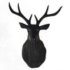 Large Size Plastic Deer Head Wall Hanging Decoration black